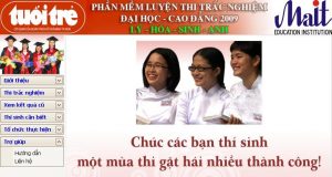 Phần mềm Trắc Nghiệm ĐH 2009 của báo Tuổi Trẻ bản Portable chỉ 7 MB