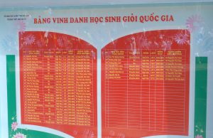 Bảng vinh danh Học sinh giỏi Quốc gia
