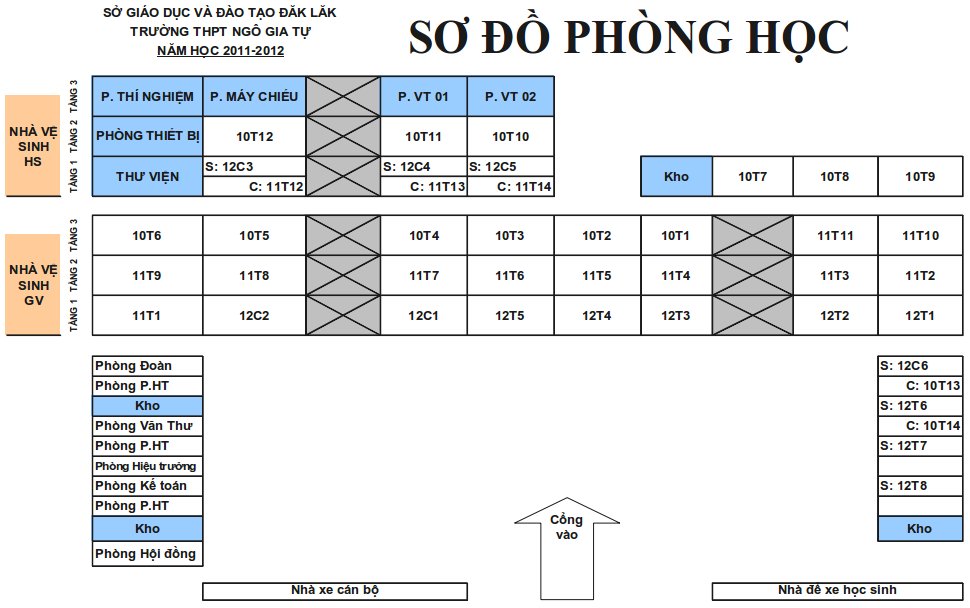 Thời khóa biểu từ tuần 32 HK2, 2011-2012, Thực hiện từ 02/04/2012