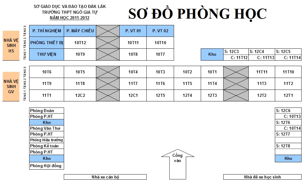Thời khóa biểu từ tuần 09 HK1, 2011-2012, Áp dụng từ 17/10/2011
