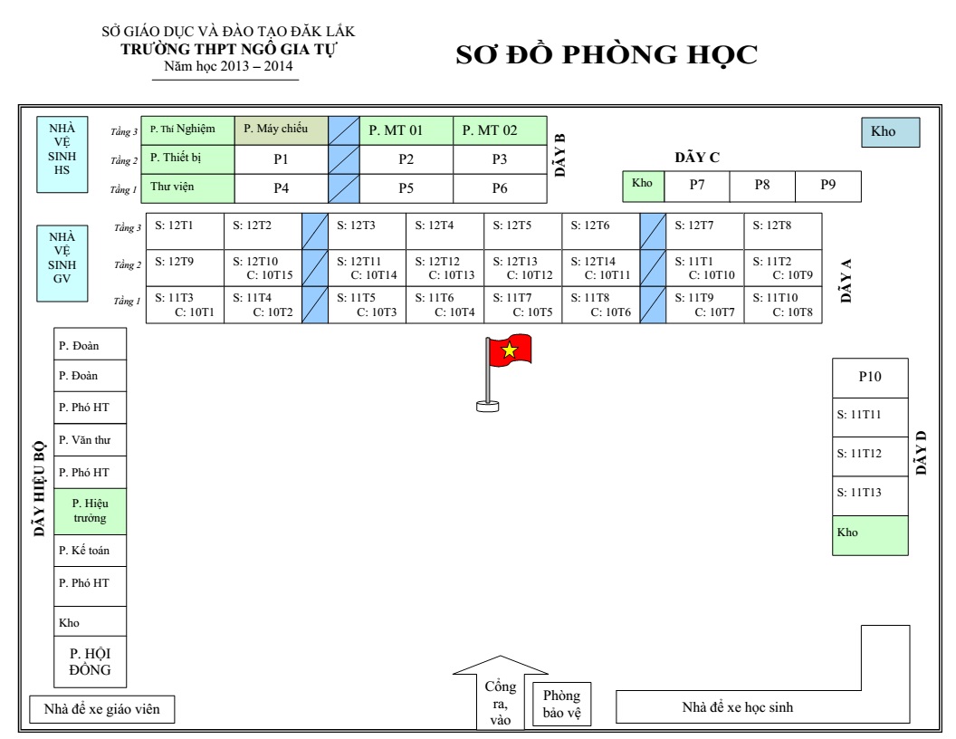 Thời khóa biểu từ tuần 16 HK1, 2013-2014, thực hiện từ 02/12/2013