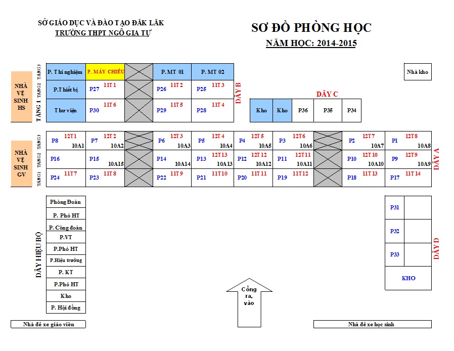 Thời khóa biểu từ tuần 05 HK1, 2014-2015, thực hiện từ 15/09/2014