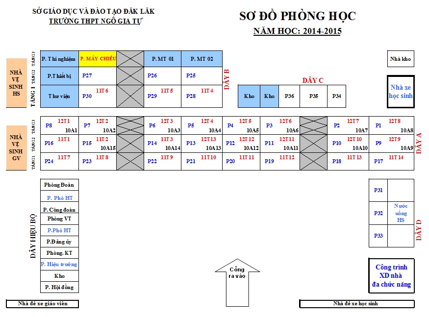 Thời khóa biểu từ tuần 10 HK1, 2014-2015, thực hiện từ 20/10/2014