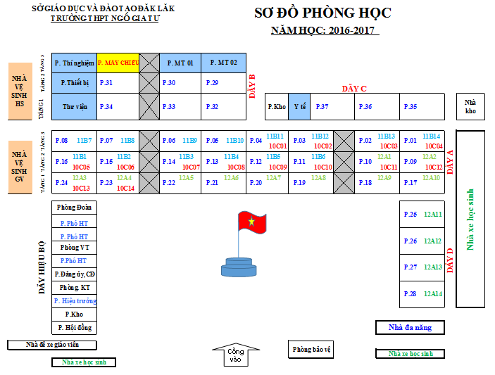 Thời khóa biểu từ tuần 01 HK1, 2016-2017, thực hiện từ 22/08/2016