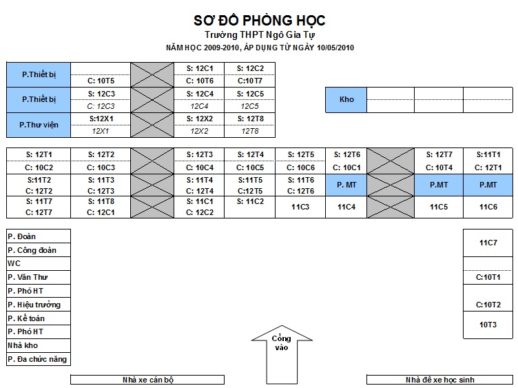 Thời khóa biểu tuần 17 học kỳ 2 năm học 2009-2010, áp dụng từ 10/5/2010