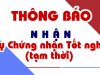Thông báo nhận Giấy chứng nhận tốt nghiệp (tạm thời), Giấy Chứng nhận kết quả thi Tốt nghiệp THPT năm 2025