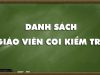 Danh sách thầy cô giáo làm nhiệm vụ coi kiểm tra cuối học kỳ I năm học 2025-2026