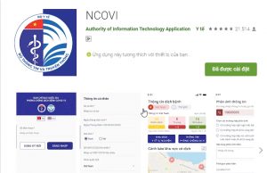 Thông báo về việc khai báo y tế trên ứng dụng NCOVI
