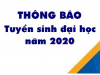 Thông báo tuyển sinh ngành tòa án năm 2020