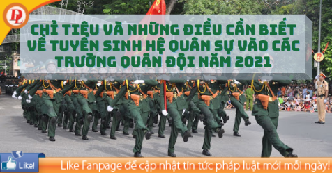 Thông báo: Đăng ký Tuyển sinh quân sự 2021