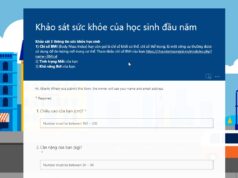 Khảo sát sức khỏe của học sinh đầu năm