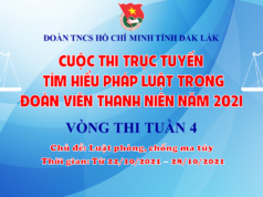 Thông báo: Cuộc thi trực tuyến “Tìm hiểu pháp luật trong đoàn viên thanh niên” năm 2021 – Tuần 4
