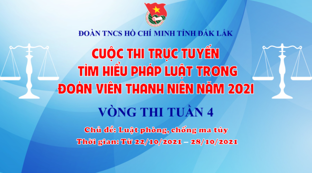 Thông báo: Cuộc thi trực tuyến “Tìm hiểu pháp luật trong đoàn viên thanh niên” năm 2021 – Tuần 4