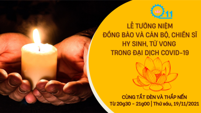 Lễ tưởng niệm đồng bào tử vong và cán bộ, chiến sỹ hy sinh trong đại dịch COVID-19