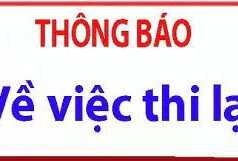 Thông báo đăng ký môn thi lại, lịch ôn thi lại, thời gian thi lại năm học 2022-2023
