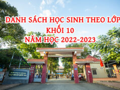 Danh sách học sinh theo lớp khối 10 năm học 2022-2023