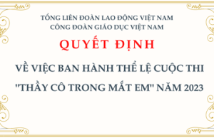 Thông báo: Cuộc thi “Thầy cô trong mắt em” năm 2023