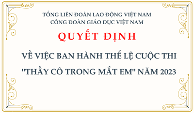 Thông báo: Cuộc thi “Thầy cô trong mắt em” năm 2023