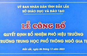 Trường THPT Ngô Gia Tự tổ chức Lễ Bổ nhiệm Phó Hiệu trưởng