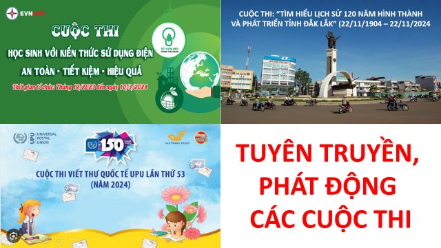 Thông báo: Tuyên truyền, phát động tham gia các cuộc thi