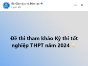 Bộ GDĐT công bố đề thi tham khảo Kỳ thi tốt nghiệp THPT năm 2024
