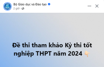 Bộ GDĐT công bố đề thi tham khảo Kỳ thi tốt nghiệp THPT năm 2024