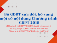 Thông tư số 13/2022/TT-BGDĐT: Sửa đổi, bổ sung một số nội dung trong Chương trình giáo dục phổ thông
