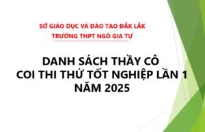 Danh sách thầy cô làm nhiệm vụ coi thi thử tốt nghiệp năm 2025 lần 1