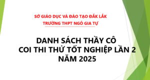 Danh sách thầy cô làm nhiệm vụ coi thi thử tốt nghiệp năm 2025 lần 2