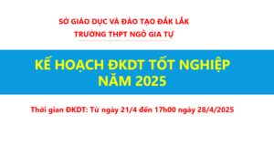 Kế hoạch tổ chức đăng ký dự thi tốt nghiệp THPT năm 2025