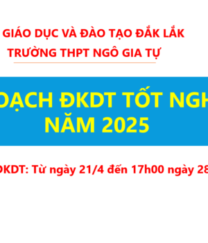 Kế hoạch tổ chức đăng ký dự thi tốt nghiệp THPT năm 2025