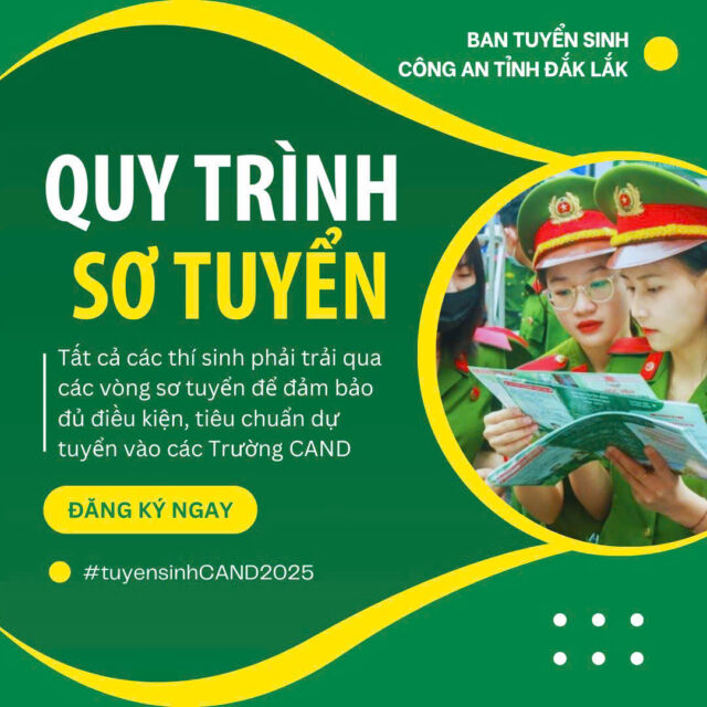 Thông báo tuyển sinh vào các trường Công an nhân dân năm 2025