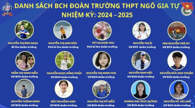 Ban Chấp Hành Đoàn TNCS Hồ Chí Minh trường THPT Ngô Gia Tự nhiệm kỳ 2024 – 2025