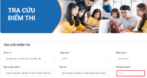 Tra cứu điểm thi tuyển sinh vào lớp 10 năm học 2025-2026