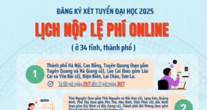 Hướng dẫn nộp lệ phí tuyển sinh Cao đẳng, Đại học năm 2025