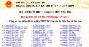 Sở GDĐT thông báo địa chỉ tra cứu điểm thi tốt nghiệp THPT năm 2025