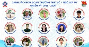 Ban Chấp Hành Đoàn TNCS Hồ Chí Minh trường THPT số 1 Ngô Gia Tự nhiệm kỳ 2025 – 2026