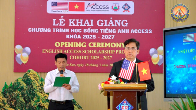 Lễ khai giảng chương trình học bổng Tiếng Anh ACCESS giai đoạn 2025–2027 tại trường THPT số 1 Ngô Gia Tự