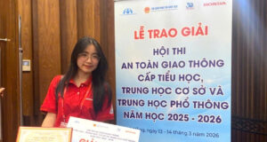 Nữ sinh lớp 11 ở Đắk Lắk ẵm giải Nhất hội thi về an toàn giao thông cấp quốc gia
