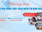 Thông báo xét cấp học bổng Thắp sáng niềm tin năm 2026