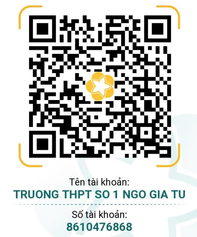 Trường THPT số 1 Ngô Gia Tự thông báo về việc thu lệ phí tuyển sinh vào lớp 10 năm học 2026–2027