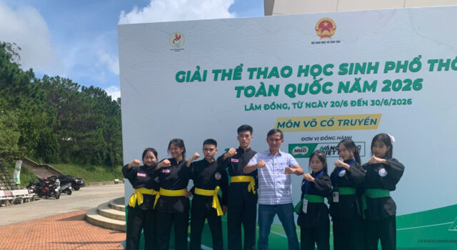 Học sinh trường THPT số 1 Ngô Gia Tự giành huy chương đồng tại Giải thể thao học sinh phổ thông toàn quốc năm 2026
