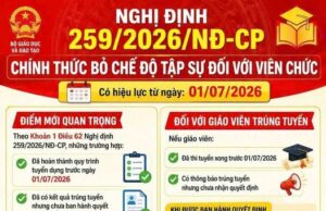 Nghị định 259/2026/NĐ-CP quy định về tuyển dụng, sử dụng và quản lý viên chức