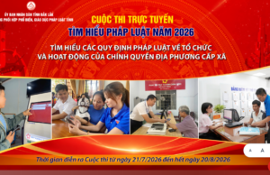 Thông báo về việc tham gia Cuộc thi trực tuyến tìm hiểu các quy định pháp luật về tổ chức và hoạt động của chính quyền địa phương cấp xã