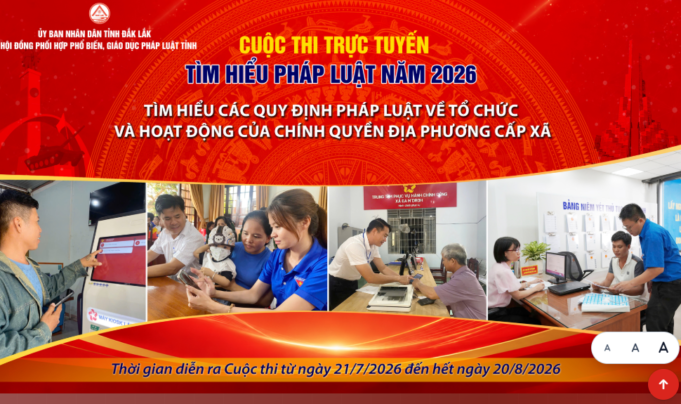 Thông báo về việc tham gia Cuộc thi trực tuyến tìm hiểu các quy định pháp luật về tổ chức và hoạt động của chính quyền địa phương cấp xã