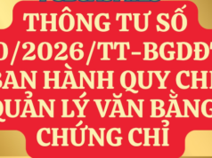 Thông tư số 10/2026/TT-BGDĐT ban hành Quy chế văn bằng, chứng chỉ