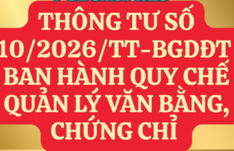 Thông tư số 10/2026/TT-BGDĐT ban hành Quy chế văn bằng, chứng chỉ