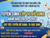 Thông báo về việc tuyển sinh bổ sung vào lớp 10 năm học 2026–2027
