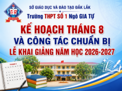 Kế hoạch tháng 8 và công tác chuẩn bị cho Lễ Khai giảng năm học 2026-2027