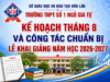 Kế hoạch tháng 8 và công tác chuẩn bị cho Lễ Khai giảng năm học 2026-2027
